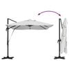 vidaXL Parasol Roma a braccio Beige e Nero 352 x 251 x 265 cm