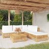 vidaXL Set Divani da Giardino 6 pz con Cuscini Legno Massello di Teak