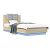 vidaXL Struttura letto con testata Rovere Sonoma Legno ingegnerizzato