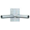 vidaXL Supporto per Bandiera Argento 11,5 x 7,5 x 0,2 cm Acciaio