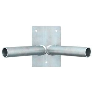 vidaXL Supporto per Bandiera Argento 11,5 x 7,5 x 0,2 cm Acciaio