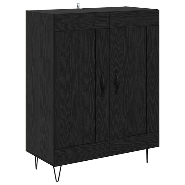 vidaXL Credenza Rovere Nero 69,5 x 34 x 90 cm