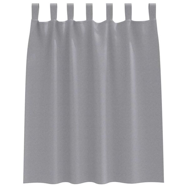 vidaXL Tende Blackout con Anelli 2 pcs Grigio chiaro 140 x 140 cm