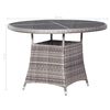 vidaXL Set Mobili da Pranzo Giardino 5 pz Polyrattan Antracite Grigio