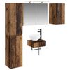 vidaXL Set di mobili per il bagno 5 pz Legno antico