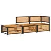 vidaXL Set Divano da Giardino 3pz con Cuscini Legno Massello di Acacia