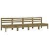 vidaXL Divani Senza Braccioli da Giardino 4pz Legno di Pino Impregnato