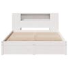 vidaXL Letto Libreria senza Materasso Bianco 140x190 cm Legno di Pino