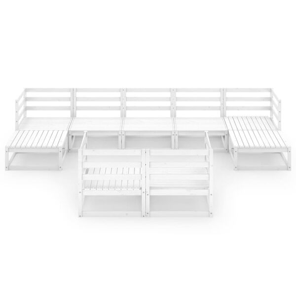 vidaXL Set Divani da Giardino 9 pz in Legno Massello di Pino