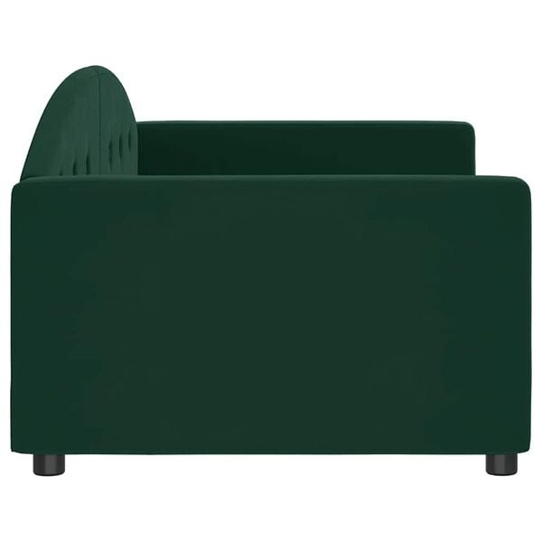 vidaXL Letto da Giorno Verde Scuro 90x200 cm in Velluto