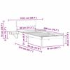 vidaXL Struttura del letto Marrone cerato 80 x 200 cm Pino massello