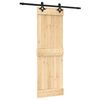 vidaXL Porta scorrevole Naturale e Nero 70 x 210 cm