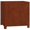 vidaXL Fioriera con Gambe Ruggine 50x50x50 cm Acciaio Corten