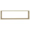 vidaXL Mensole Parete a Cubo 4pz Rovere Sonoma 100x15x30cm Multistrato