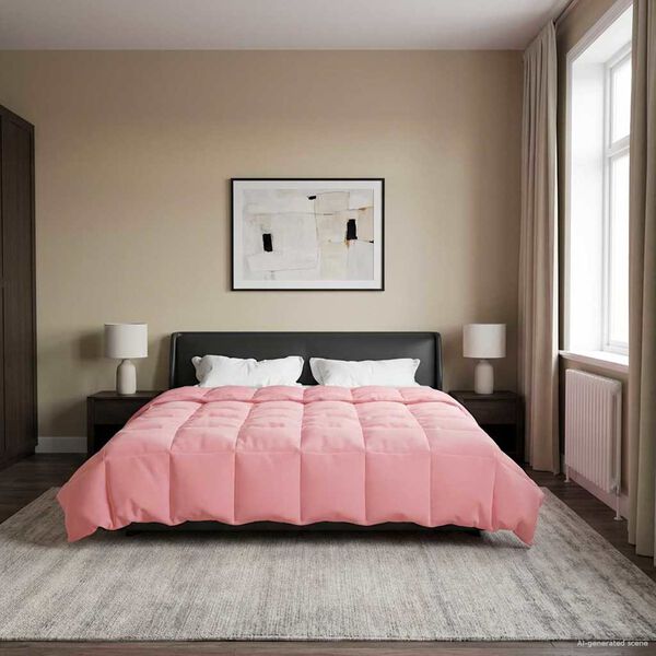 vidaXL Duvet Invernale Trapuntato Rosa 200 x 220 cm Microfibra