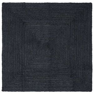 vidaXL Tappeti per area Quadrato Grigio Scuro 160 x 160 cm Juta