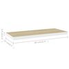 vidaXL Scaffali a Parete 4 pz Rovere e Bianco 80x23,5x3,8 cm in MDF