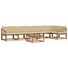 vidaXL Set di divani da esterno con cuscino 7 pcs Naturale e Beige