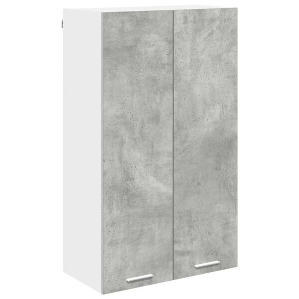 vidaXL Armadio pensile con porta Grigio cemento 60 x 31 x 100 cm