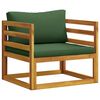 vidaXL Poltrona componibile con cuscini 100 % poliestere Solid-Acacia