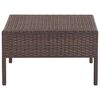 vidaXL Set Divani da Giardino 5 pz con Cuscini in Polyrattan Marrone