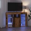 vidaXL Mobile TV LED Angolare Legno vecchio 100x40x68cm