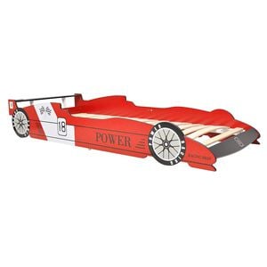 vidaXL Letto Bimbo Auto da Corsa 90x200 cm Rosso