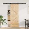 vidaXL Porta Scorrevole con Set Hardware 70x210 cm Legno Massello Pino