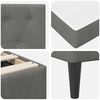 vidaXL Struttura letto con materasso Grigio scuro 90 x 190 cm Velluto