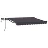 vidaXL Cornice per Tenda Manuale con LED Antracite 3 x 2,5 m
