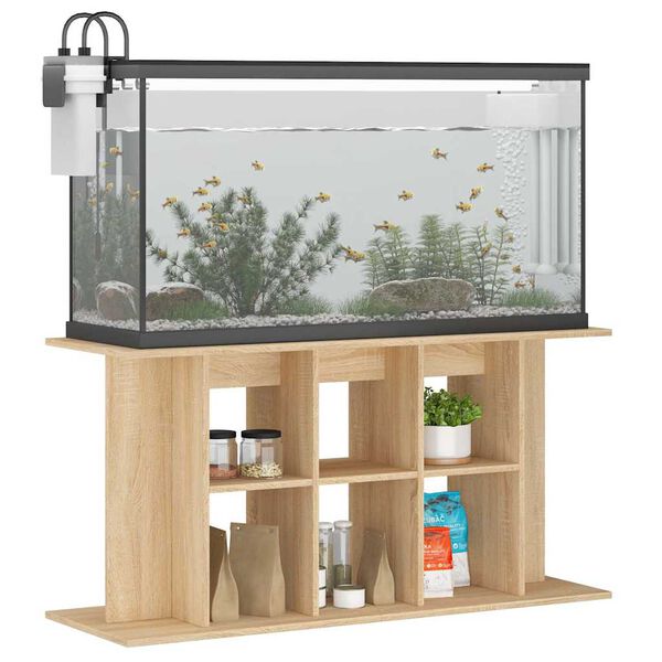 vidaXL Supporto per acquario in rovere Sonoma 120x40x60 cm in legno ingegnerizzato