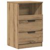 vidaXL Comodino Rovere Artigianale 40x36x65 cm in Legno Multistrato