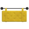 vidaXL Testata appesa Montaggio a parete Giallo 90 x 55 x 5 cm Velluto