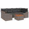 vidaXL Set Divano da Giardino 7 pz Grigio polyrattan