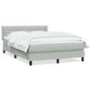 vidaXL Giroletto a Molle con Materasso Grigio Chiaro 140x210cm Velluto