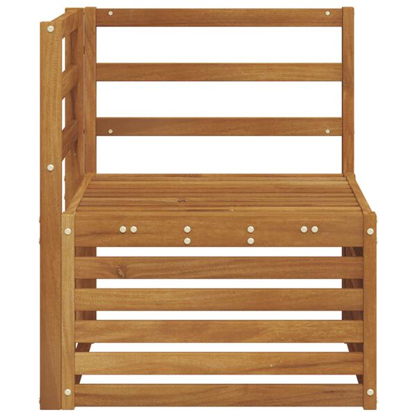 vidaXL Divano Angolare da Esterno Legno di Acacia Massello Naturale