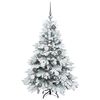 vidaXL Albero di Natale artificiale con 150 LED Bianco 120 cm PE e PVC