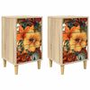 vidaXL Armadio da Notte GENNEP 2 pz Rovere Sonoma 36 x 33 x 60 cm