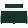 vidaXL Giroletto a Molle con Materasso Verde Scuro 140x200 cm Velluto
