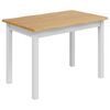 VidaXL Tavolo da pranzo EKAI Bianco 112 x 70 x 76,5 cm