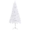vidaXL Albero di Natale Artificiale ad Angolo Bianco 240 cm PVC