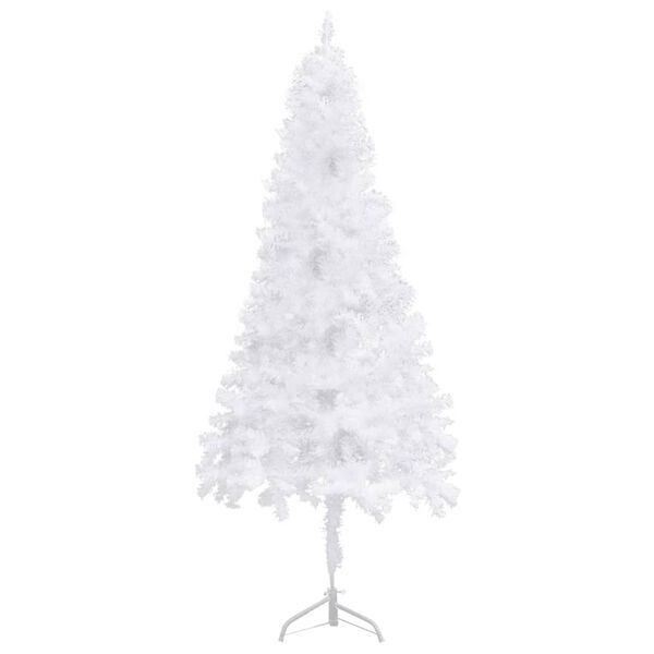 vidaXL Albero di Natale Artificiale ad Angolo Bianco 240 cm PVC