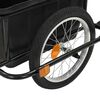 vidaXL Rimorchio Bicicletta Nero 50 L