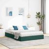 vidaXL Letto con Contenitore Verde Scuro 140 x 190 cm Velluto