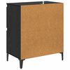 vidaXL Sideboards 2 pcs Rovere Nero 60 x 35 x 70 cm Legno multistrato