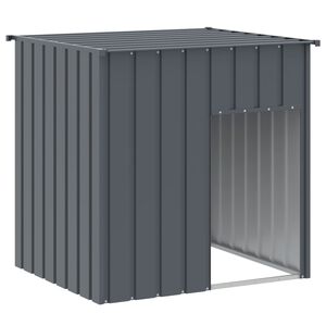 vidaXL Cuccia per cani con tetto antracite 110x103x109 cm in acciaio zincato