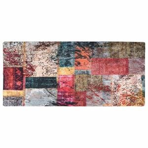 vidaXL Tappeto Lavabile Patchwork 80x300 cm Multicolore