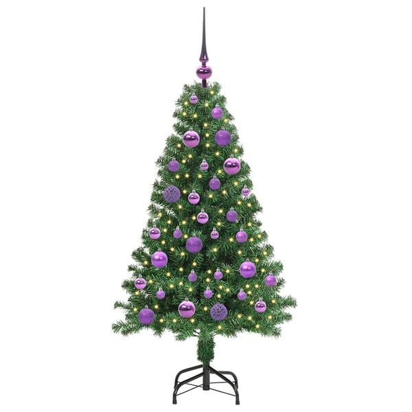 vidaXL Albero di Natale artificiale con 150 LED Verde 120 cm