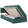 vidaXL Letto con contenitore e LED Verde Scuro 90 x 200 cm Velluto