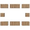 vidaXL Set mobile TV 8 pcs Rovere artigianale Legno multistrato